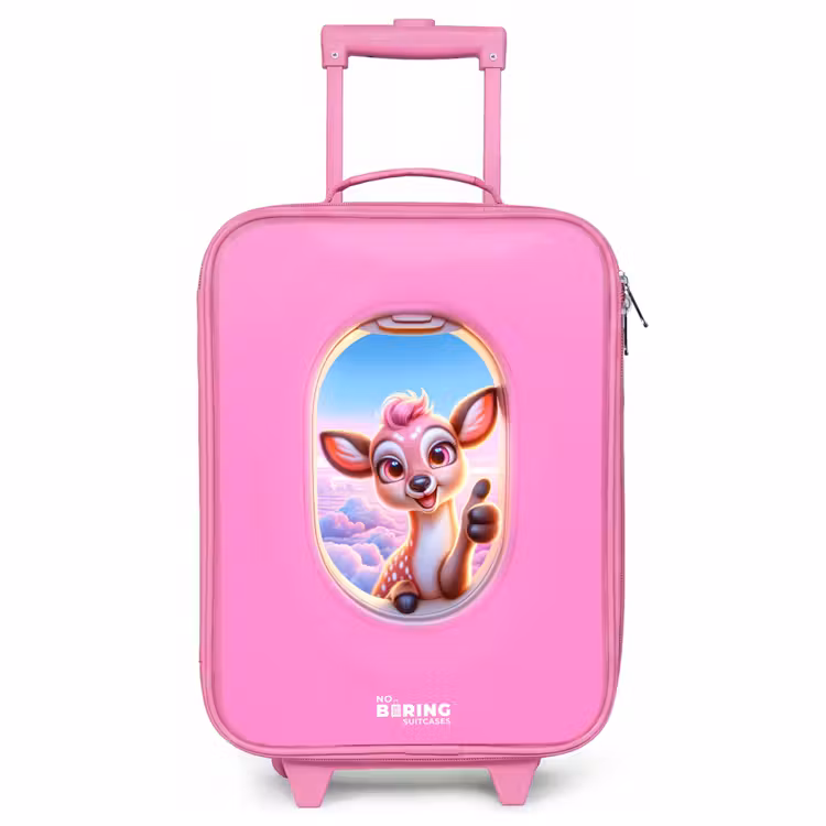 Valise enfant - Rose - Cerf parmi les nuages — 1