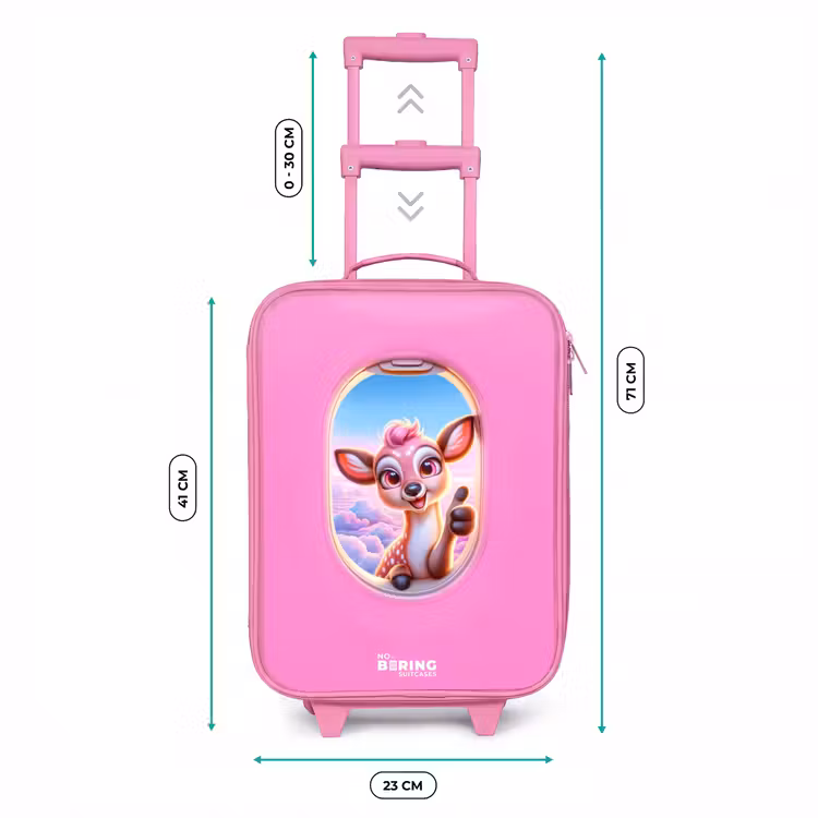 Valise enfant - Rose - Cerf parmi les nuages — 6