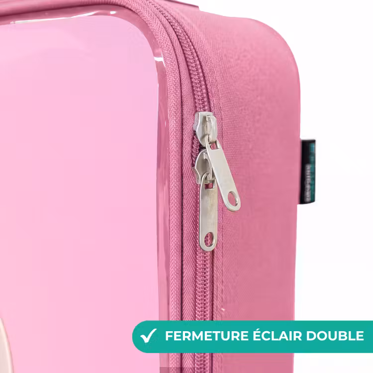 Valise enfant - Rose - Licorne colorée vue d'un hublot d'avion — 7