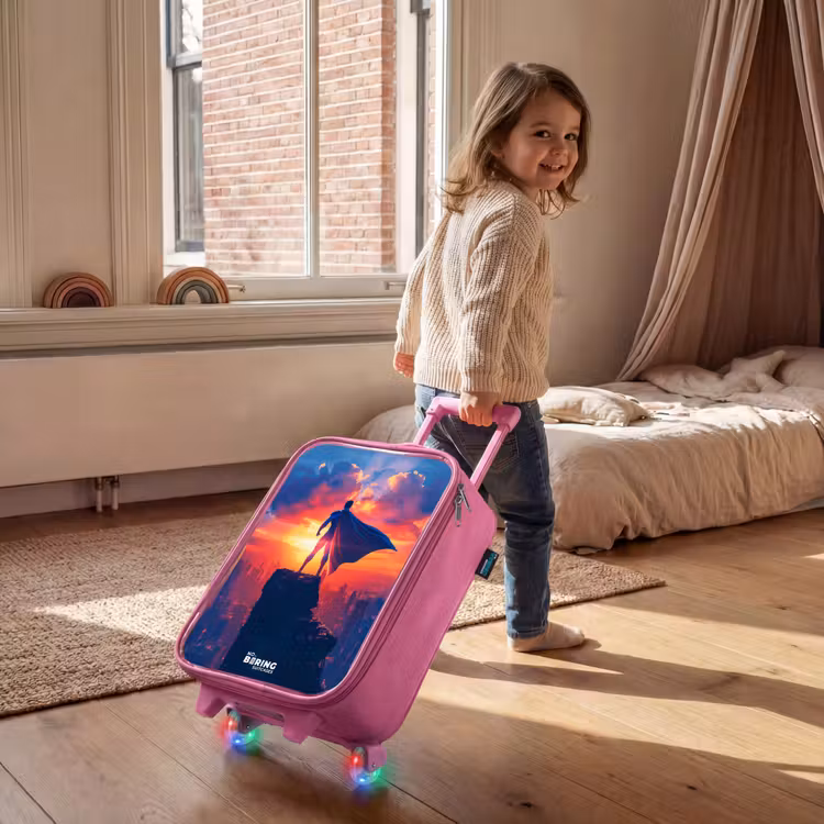 Valise enfant - Rose - Super-héros des gratte-ciel — 2