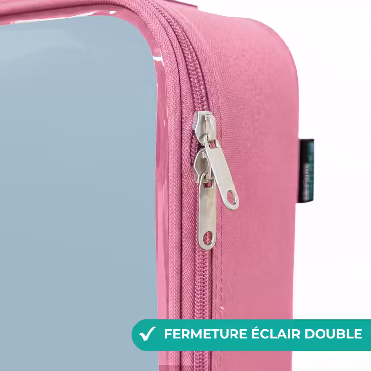Valise enfant - Rose - Véhicule d'incendie sur fond bleu — 7