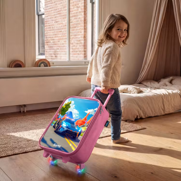 Valise enfant - Rose - Voiture de vitesse Sirène — 2
