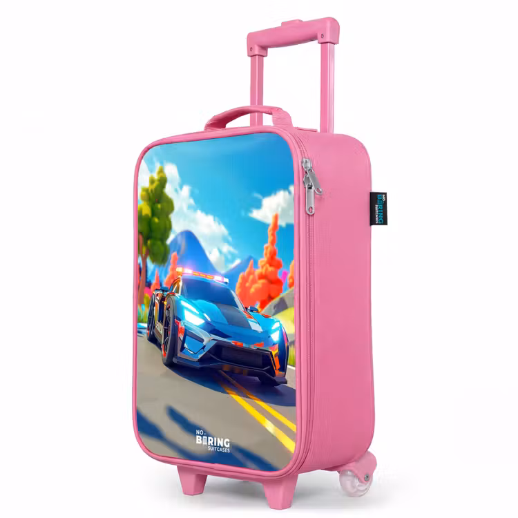Valise enfant - Rose - Voiture de vitesse Sirène — 8