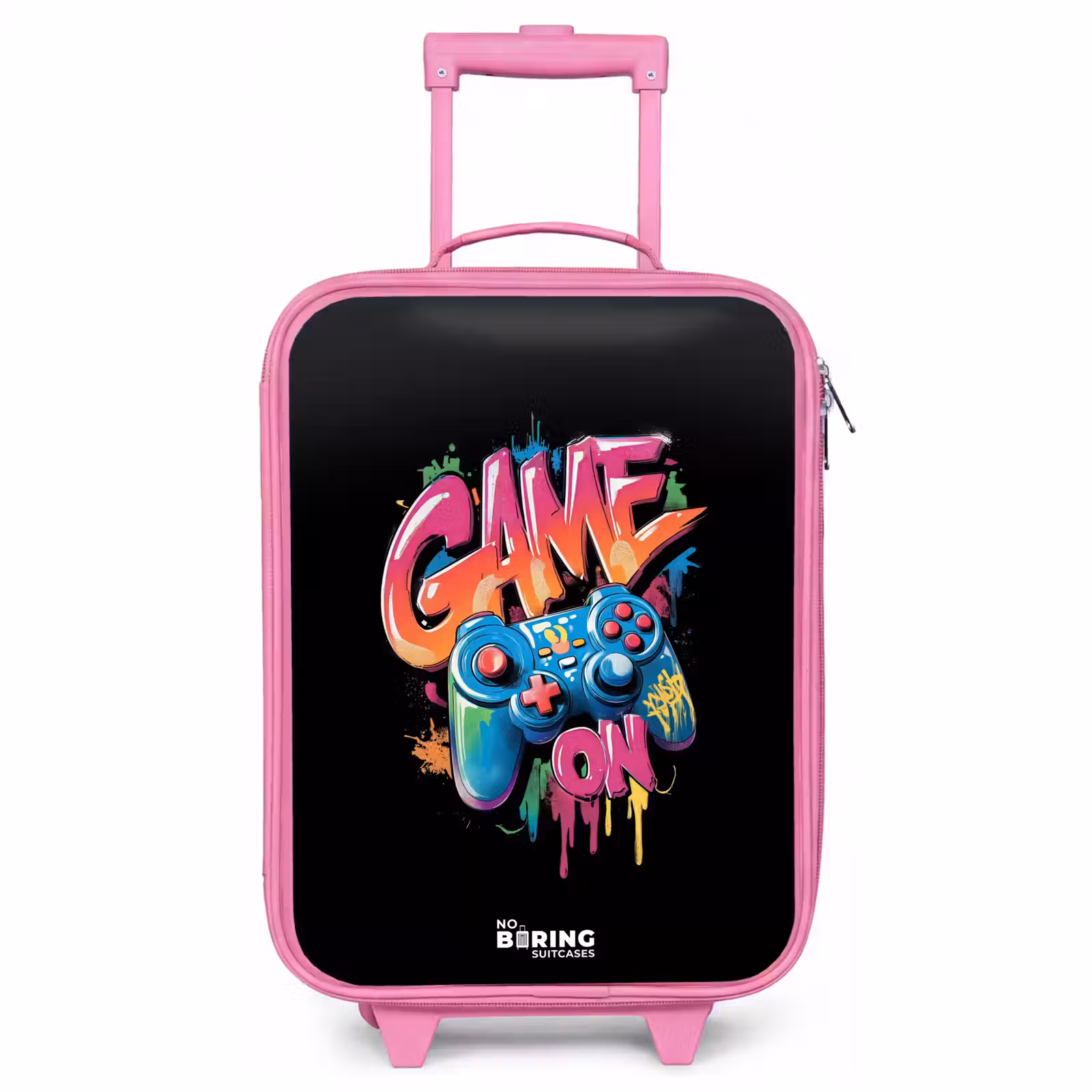 Valise enfant - Rose - Jeu - Contrôleur - Graffiti - Néon — 1