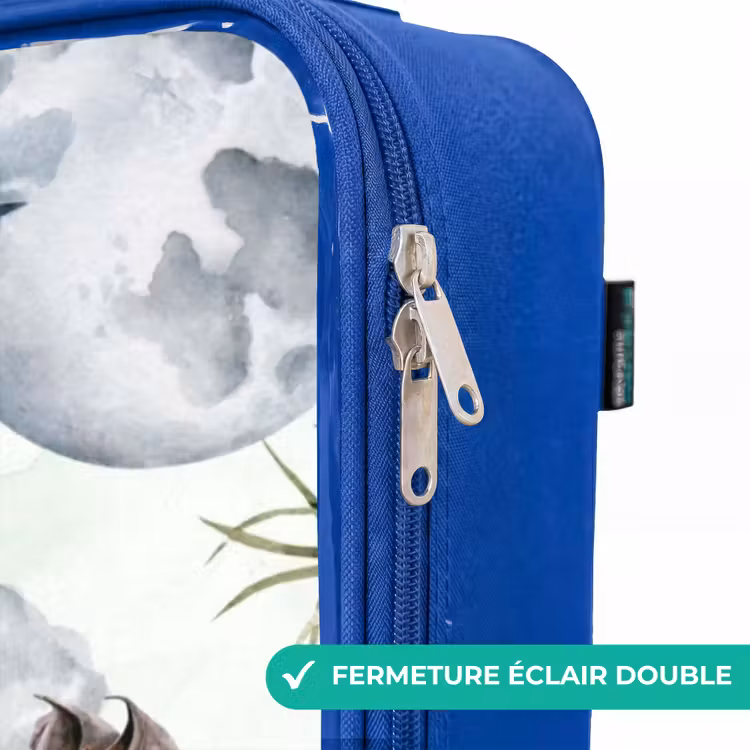 Valise enfant - Bleu - Château et montgolfière — 7