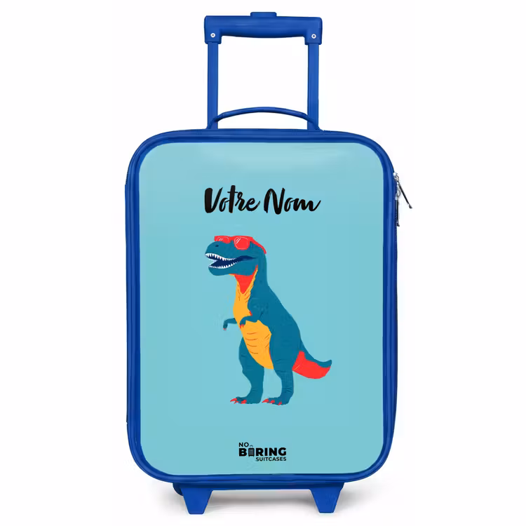 Valise enfant - Bleu - Dino - Animal - Lunettes de soleil — 1