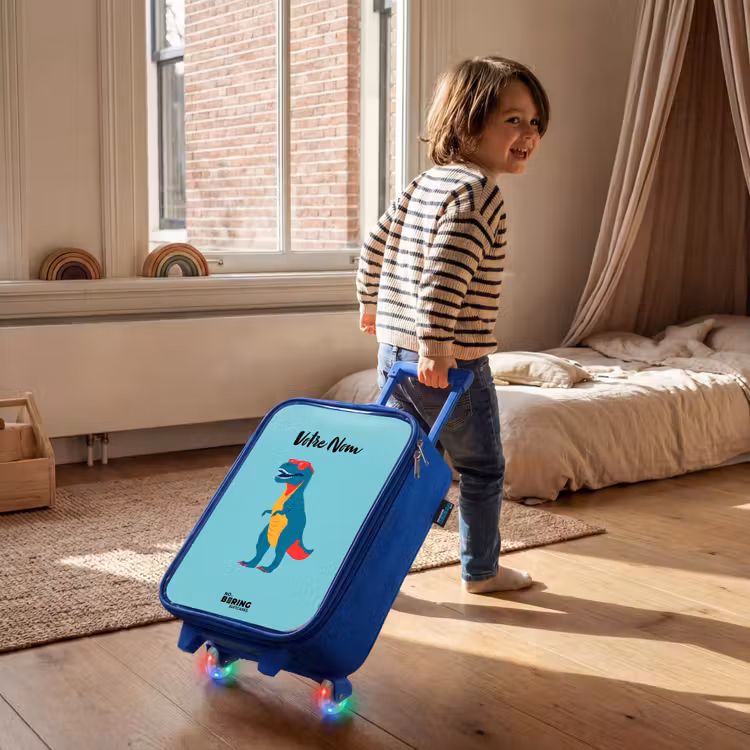 Valise enfant - Bleu - Dino - Animal - Lunettes de soleil — 2