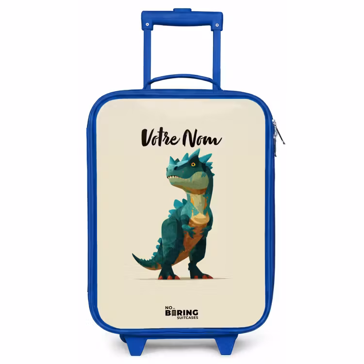Valise enfant - Bleu - Dino - Animal - Vert — 1
