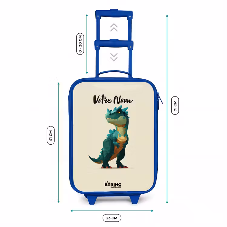 Valise enfant - Bleu - Dino - Animal - Vert — 6