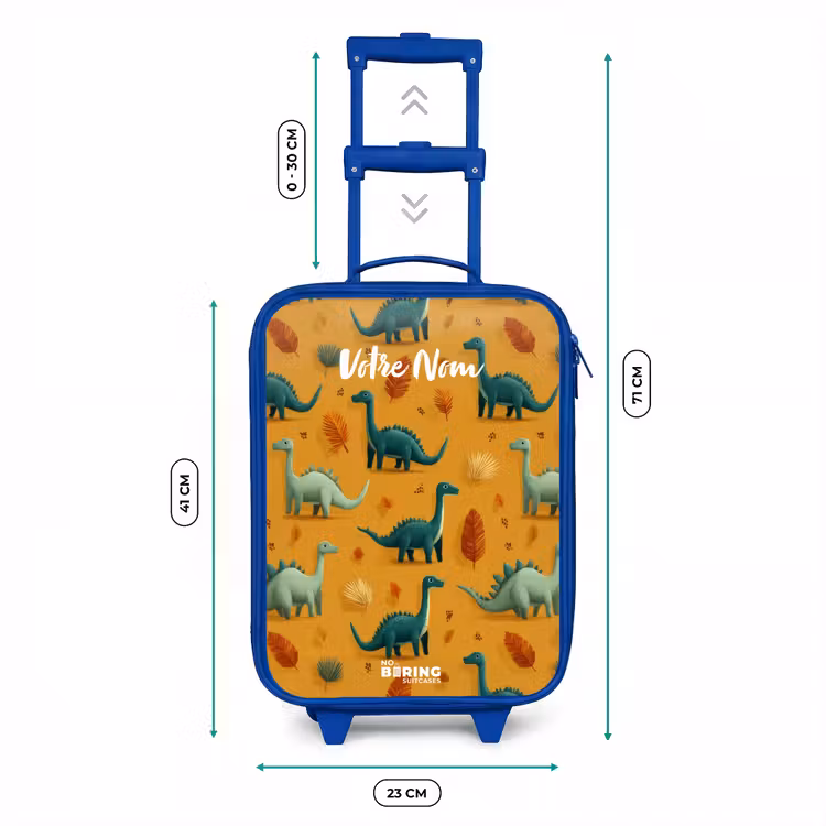 Valise enfant - Bleu - Dino - Animaux - Motif — 6