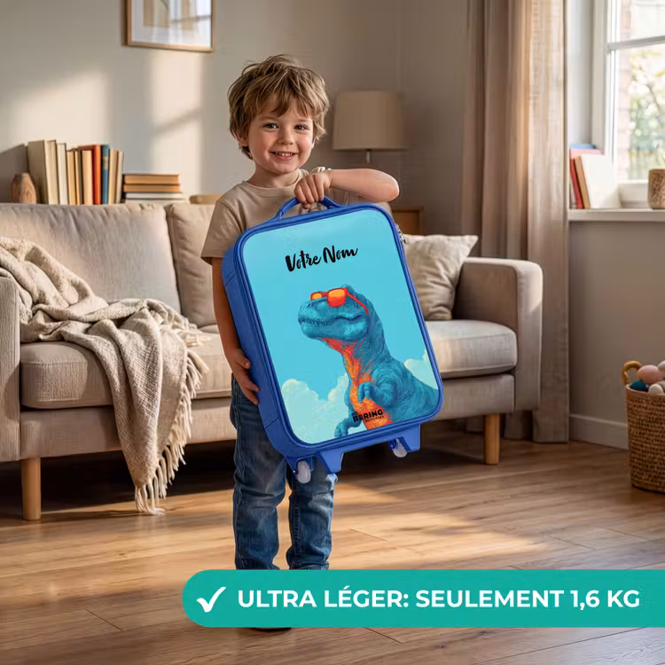 Valise enfant - Bleu - Dino - Lunettes de soleil - Bleu — 3