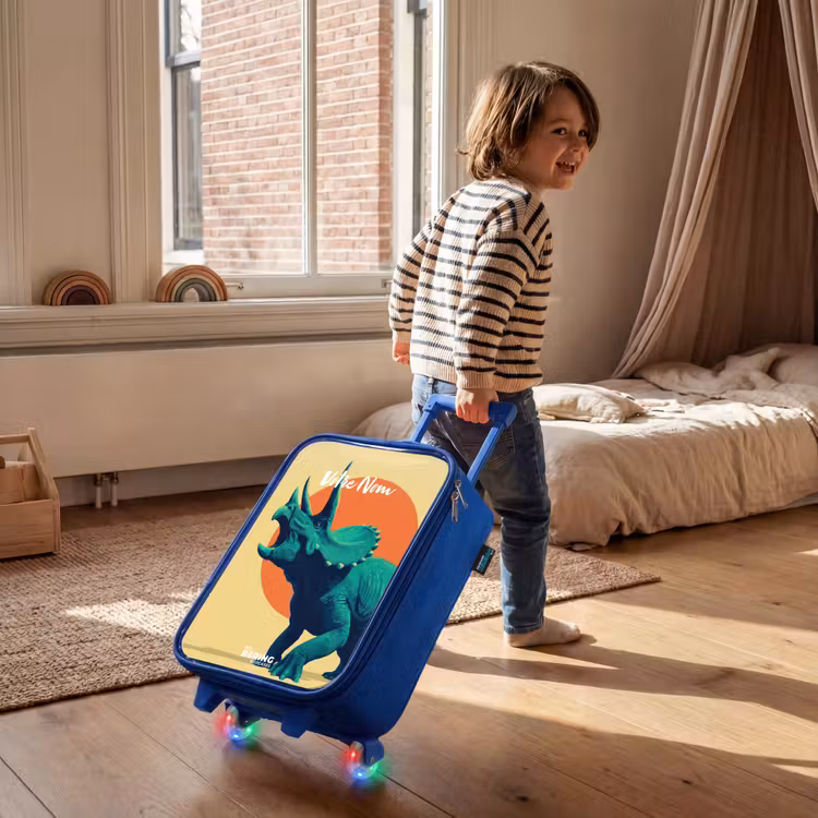 Valise enfant - Bleu - Dino - Triceratops - Animal — 2