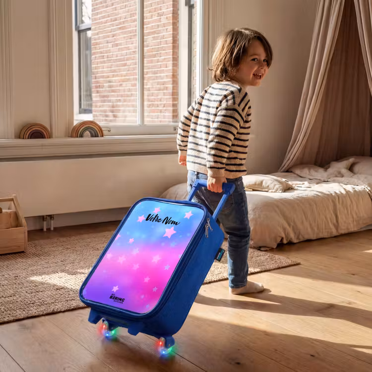Valise enfant - Bleu - Étoiles - Rose - Bleu — 2