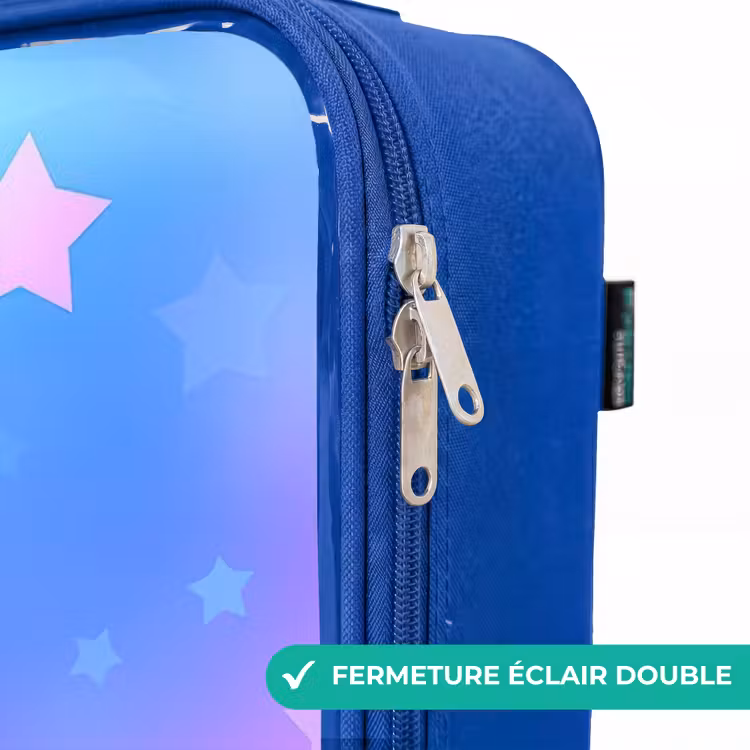Valise enfant - Bleu - Étoiles - Rose - Bleu — 7