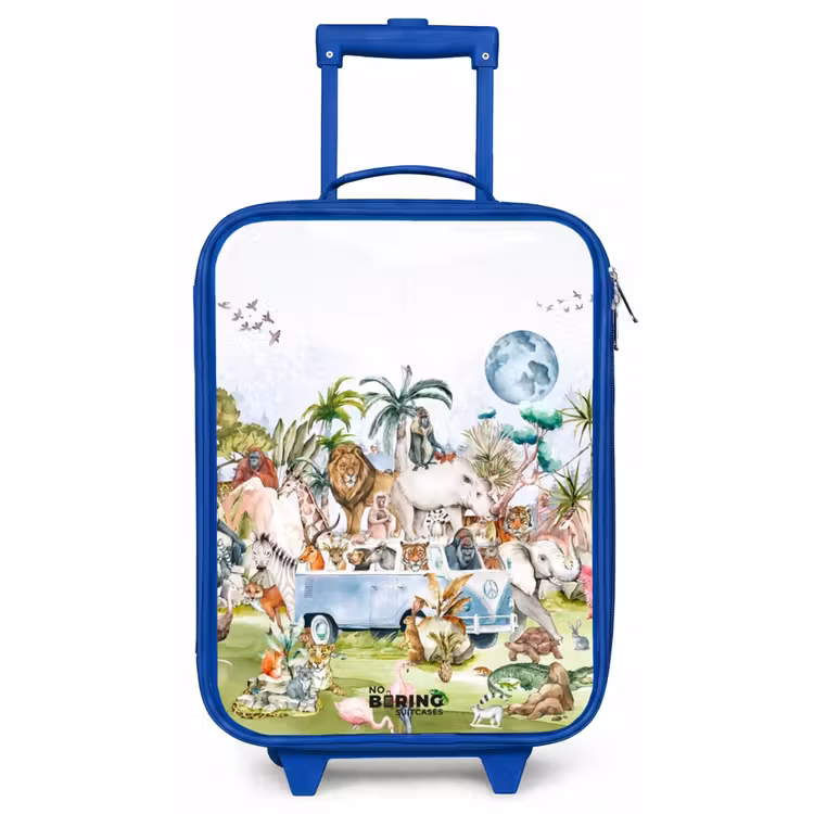 Valise enfant - Bleu - Fourgon rempli d'animaux — 1