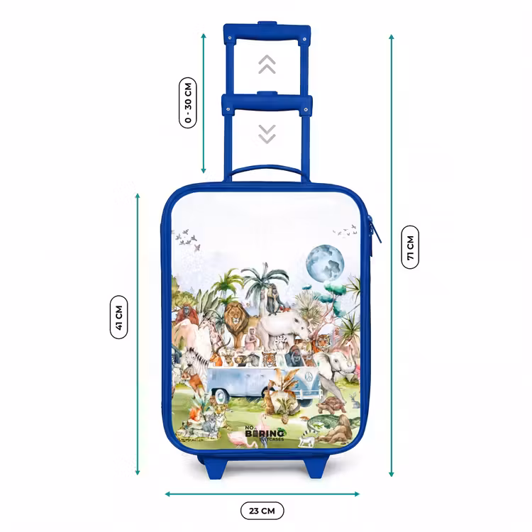 Valise enfant - Bleu - Fourgon rempli d'animaux — 6
