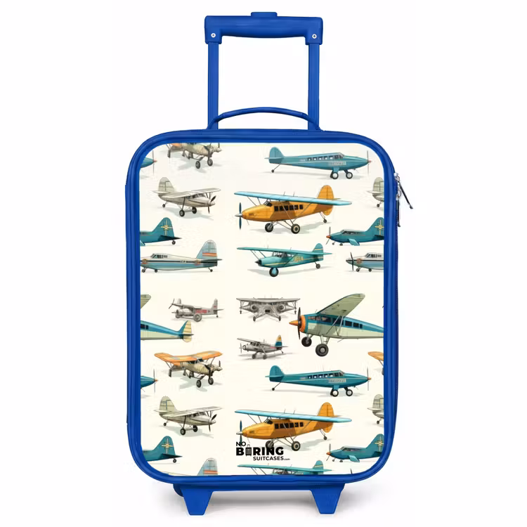 Valise enfant - Bleu - Modèle d'avion à hélice vintage — 1
