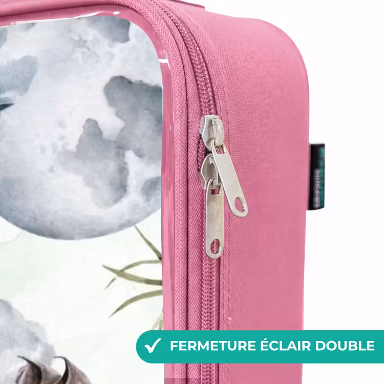 Valise enfant - Rose - Château et montgolfière — 7