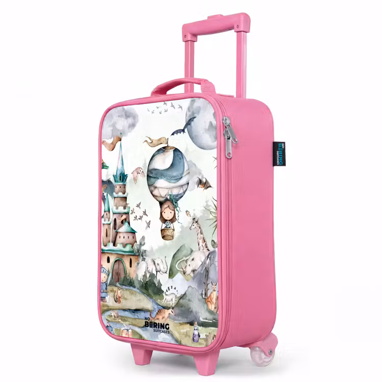 Valise enfant - Rose - Château et montgolfière — 8