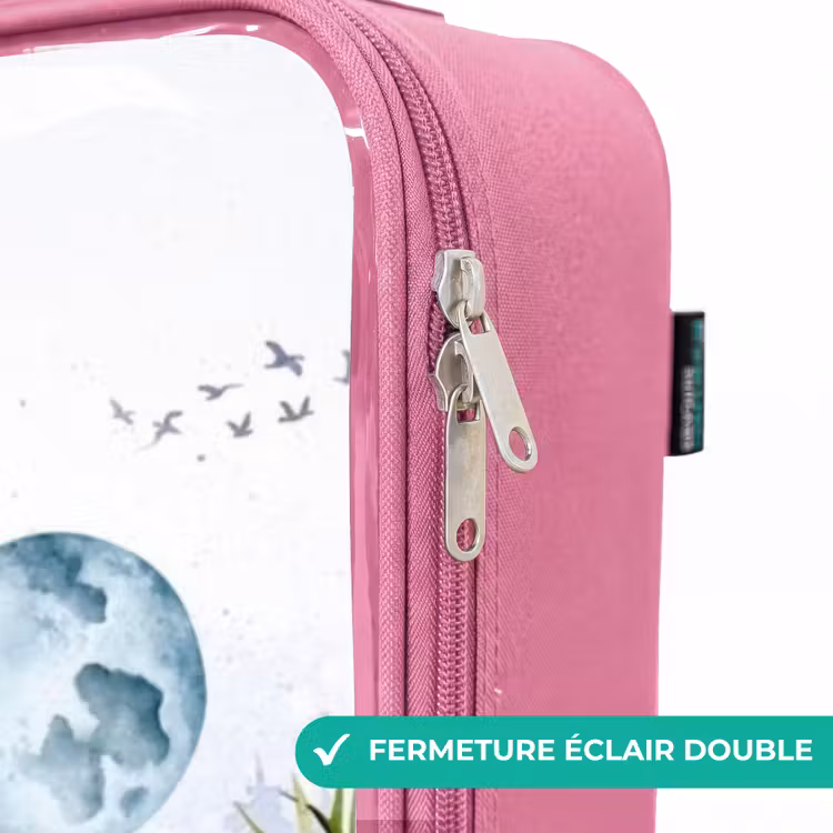 Valise enfant - Rose - Fourgon rempli d'animaux — 7