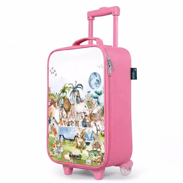 Valise enfant - Rose - Fourgon rempli d'animaux — 8