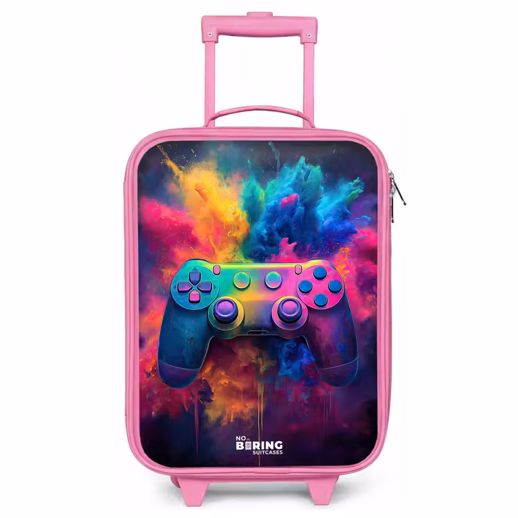 Valise enfant - Rose - Jeu - Contrôleur - Coloré - Explosion — 1