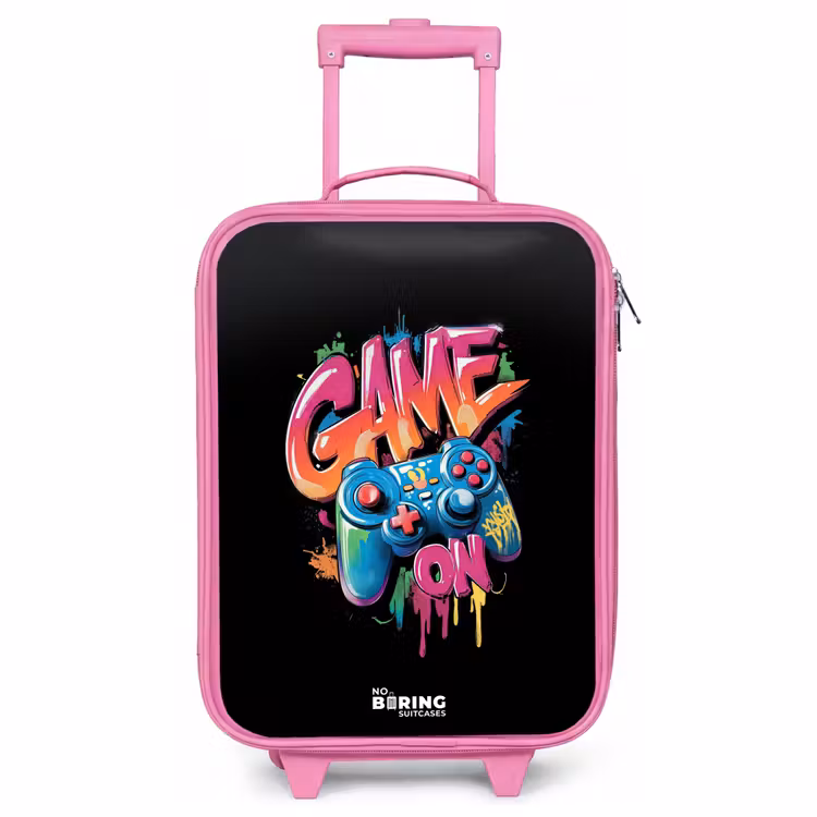 Valise enfant - Rose - Jeu - Contrôleur - Graffiti - Néon — 1