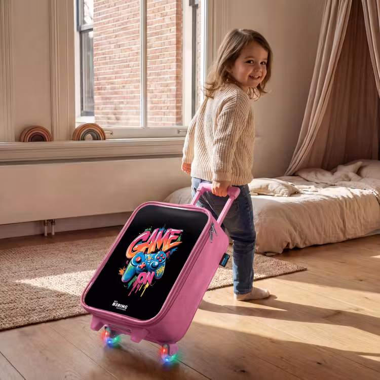 Valise enfant - Rose - Jeu - Contrôleur - Graffiti - Néon — 2