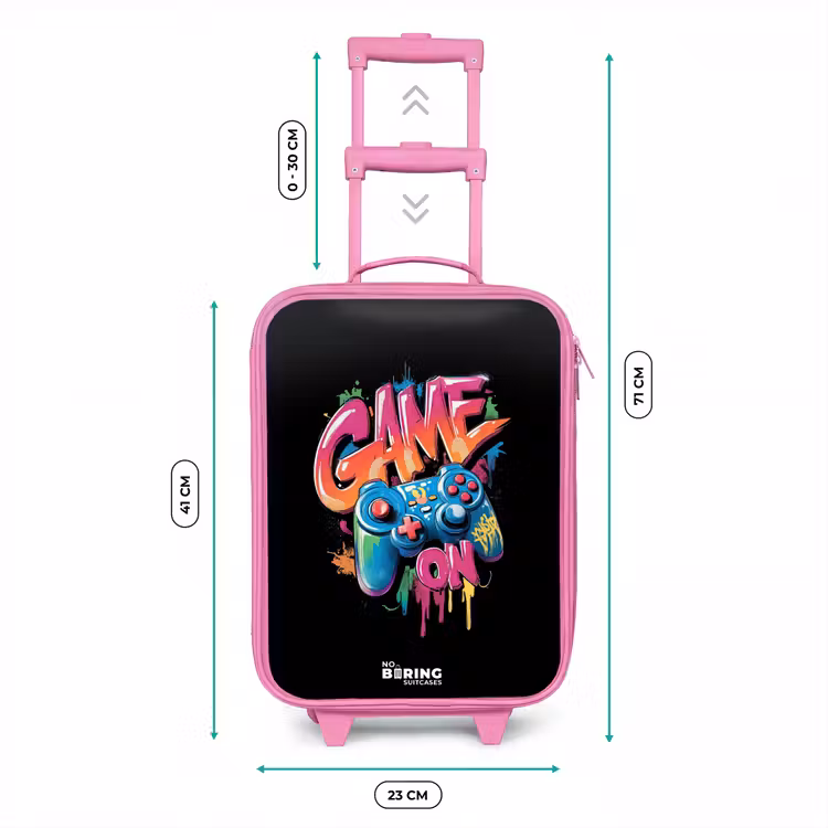 Valise enfant - Rose - Jeu - Contrôleur - Graffiti - Néon — 6