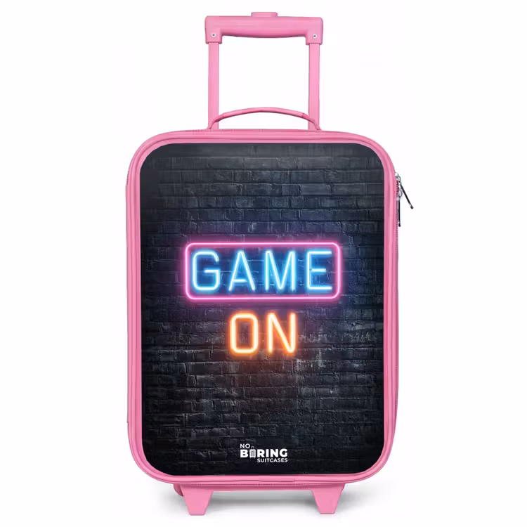 Valise enfant - Rose - Jeu - Lettres - Néon — 1