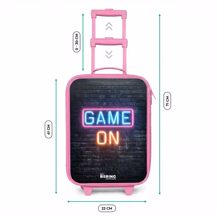 Valise enfant - Rose - Jeu - Lettres - Néon — 6
