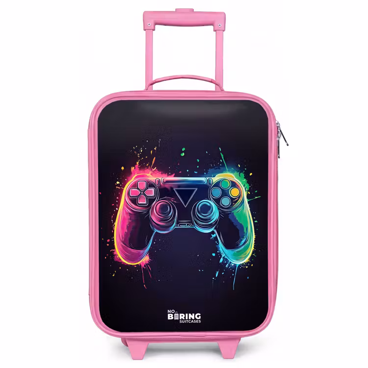 Valise enfant - Rose - Jeu - manette - coloré — 1