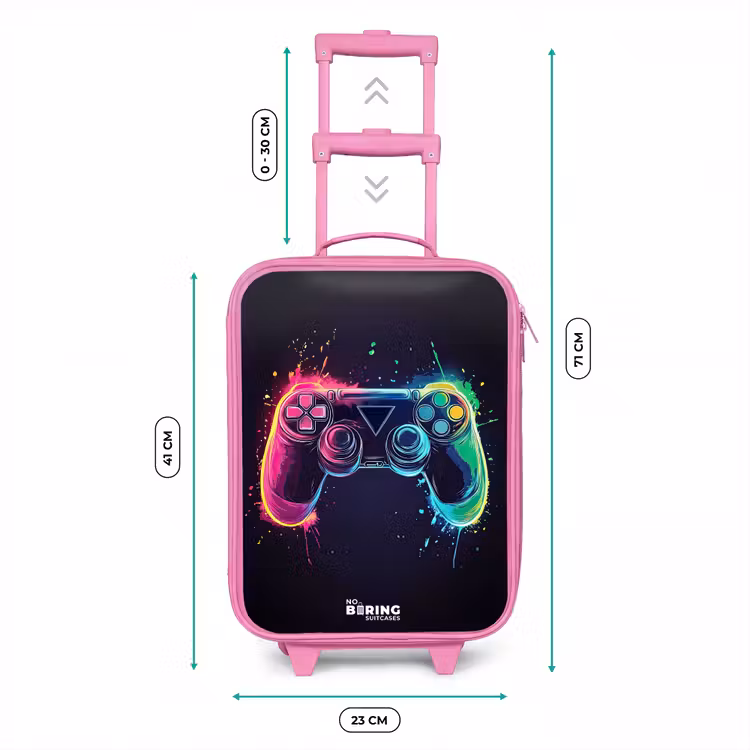 Valise enfant - Rose - Jeu - manette - coloré — 6