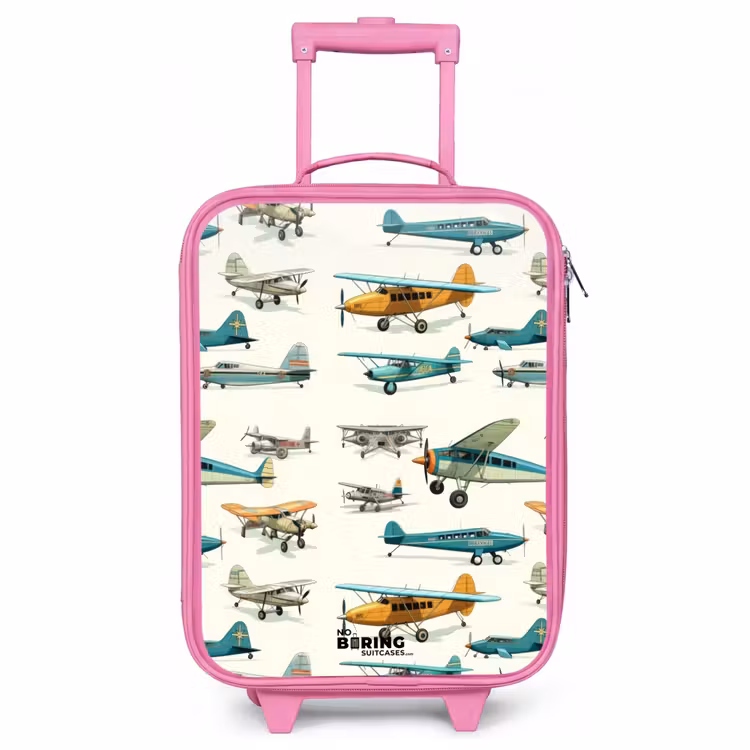 Valise enfant - Rose - Modèle d'avion à hélice vintage — 1