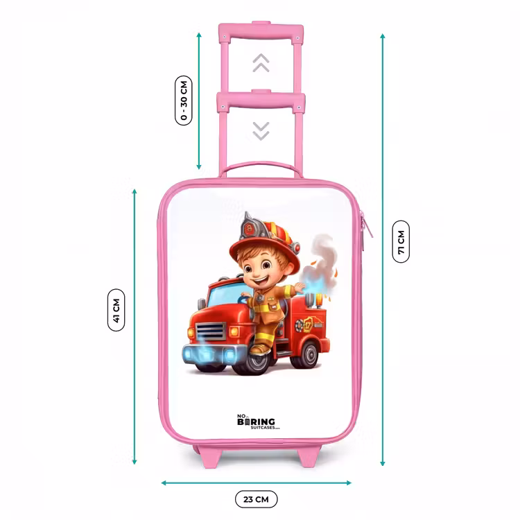 Valise enfant - Rose - Véhicule de pompiers avec véhicule de pompiers — 6