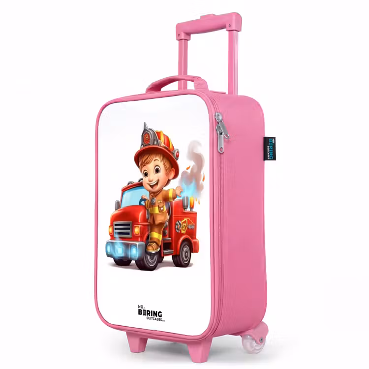Valise enfant - Rose - Véhicule de pompiers avec véhicule de pompiers — 8