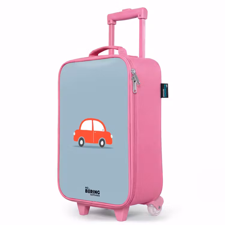 Valise enfant - Rose - Voiture rouge fond bleu — 8