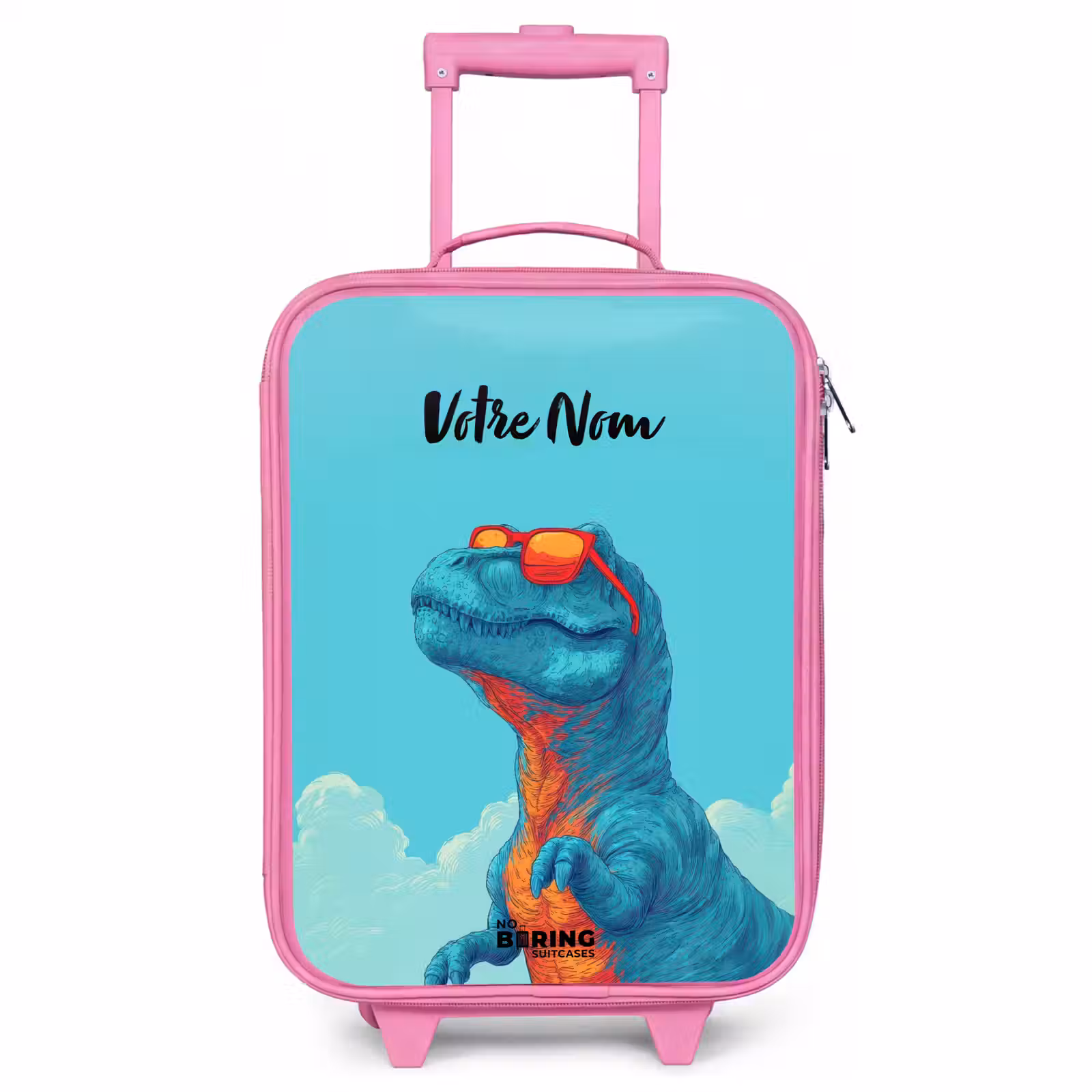 Valise enfant - Rose - Dino - Lunettes de soleil - Bleu — 1
