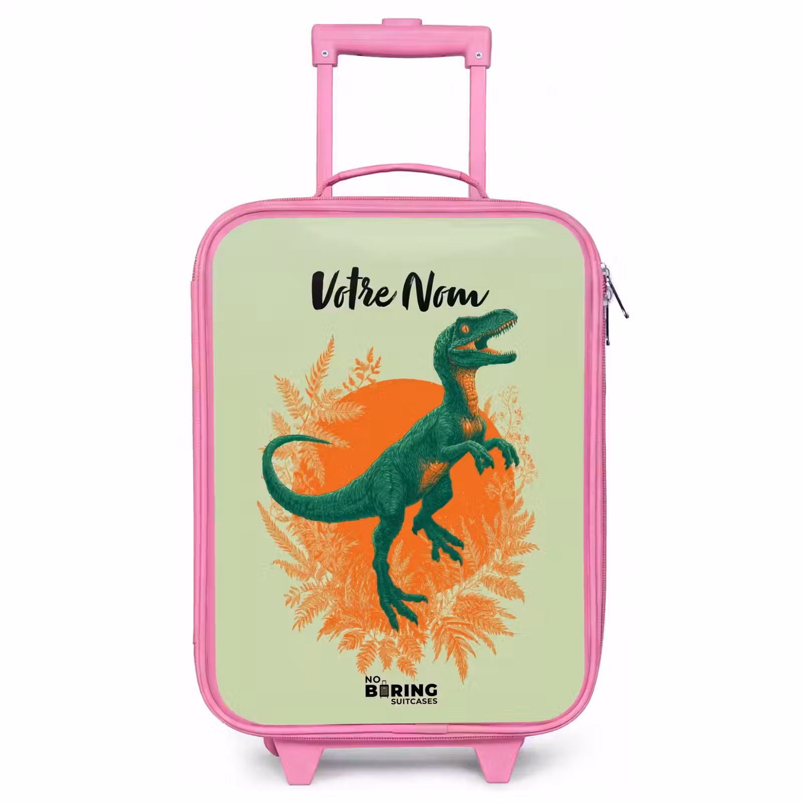 Valise enfant - Rose - Dino - Nature - Vert — 1