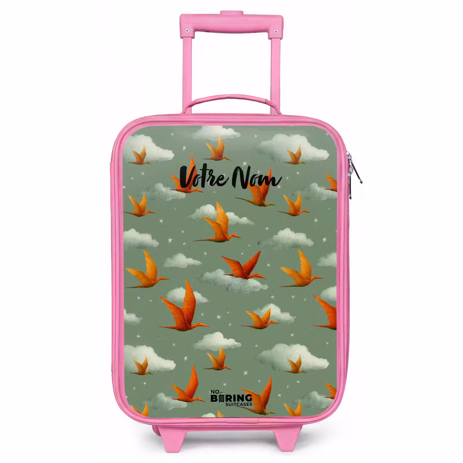 Valise enfant - Rose - Motif - Dino - Ptérosaures — 1