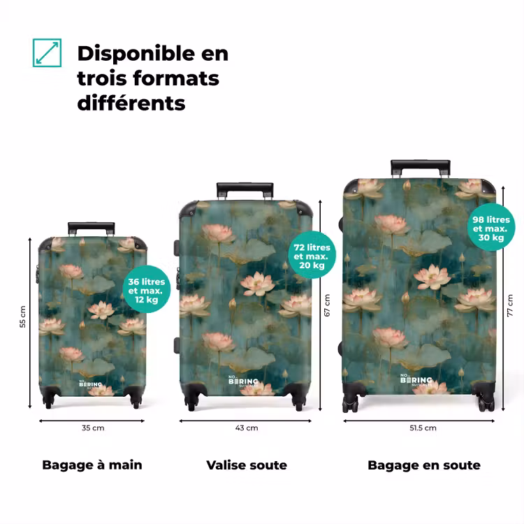 Valise - Botanique - Fleurs - Rose — 1