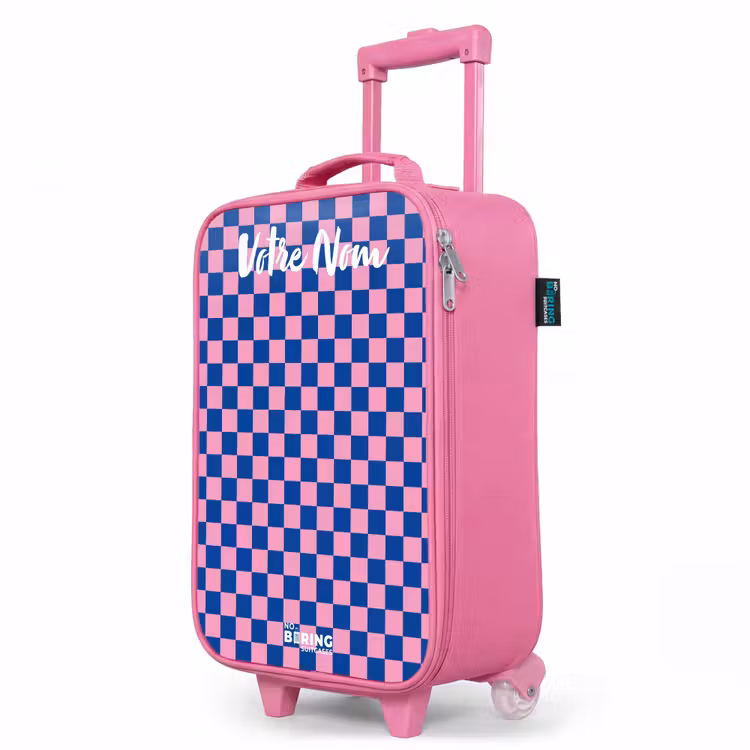 Valise enfant avec nom - Rose - Blocs - Bleu - Rose — 8