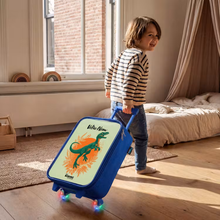 Valise enfant - Bleu - Dino - Nature - Vert — 2