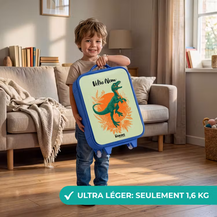 Valise enfant - Bleu - Dino - Nature - Vert — 3