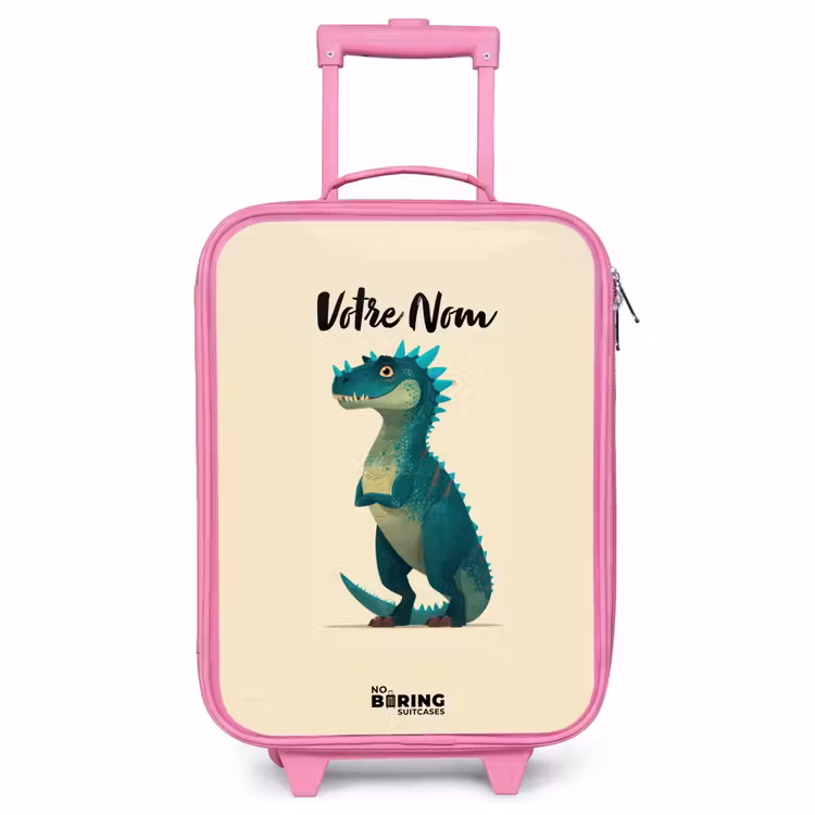Valise enfant - Rose - Dino - Animal - Bleu - Vert — 1