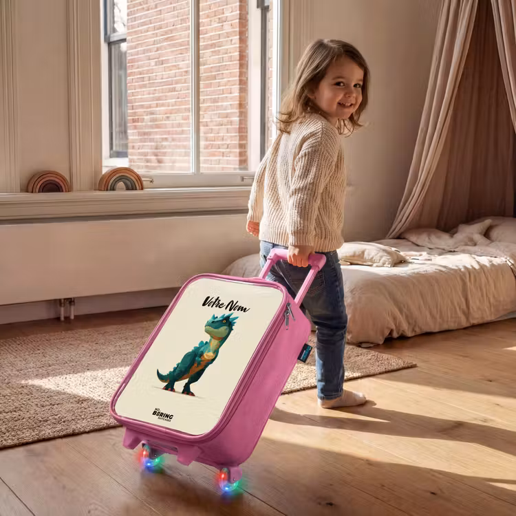 Valise enfant - Rose - Dino - Animal - Vert — 2