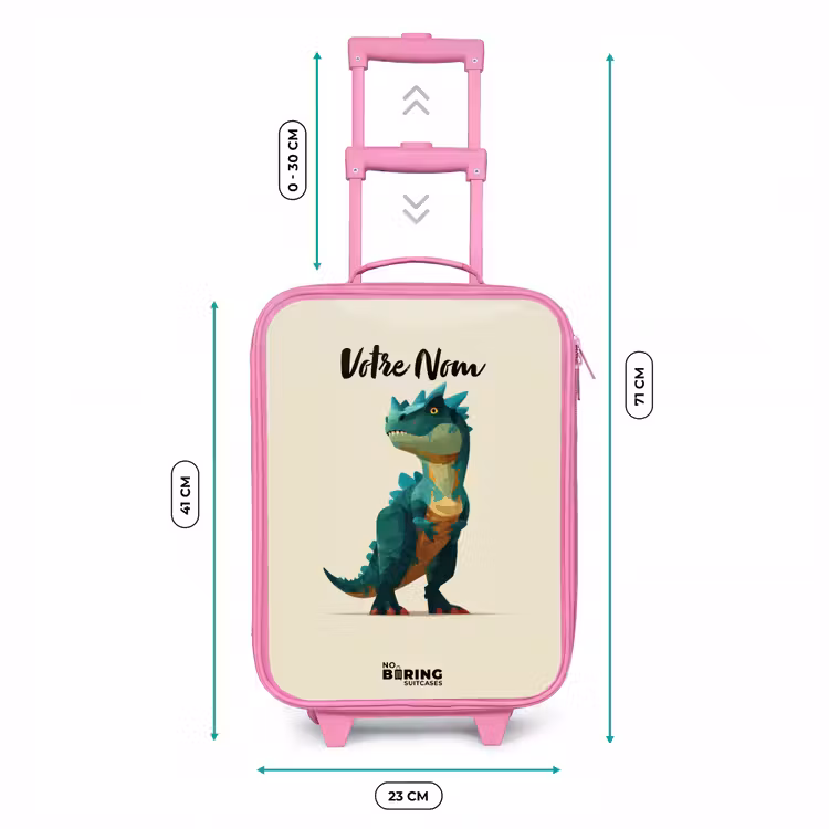 Valise enfant - Rose - Dino - Animal - Vert — 6