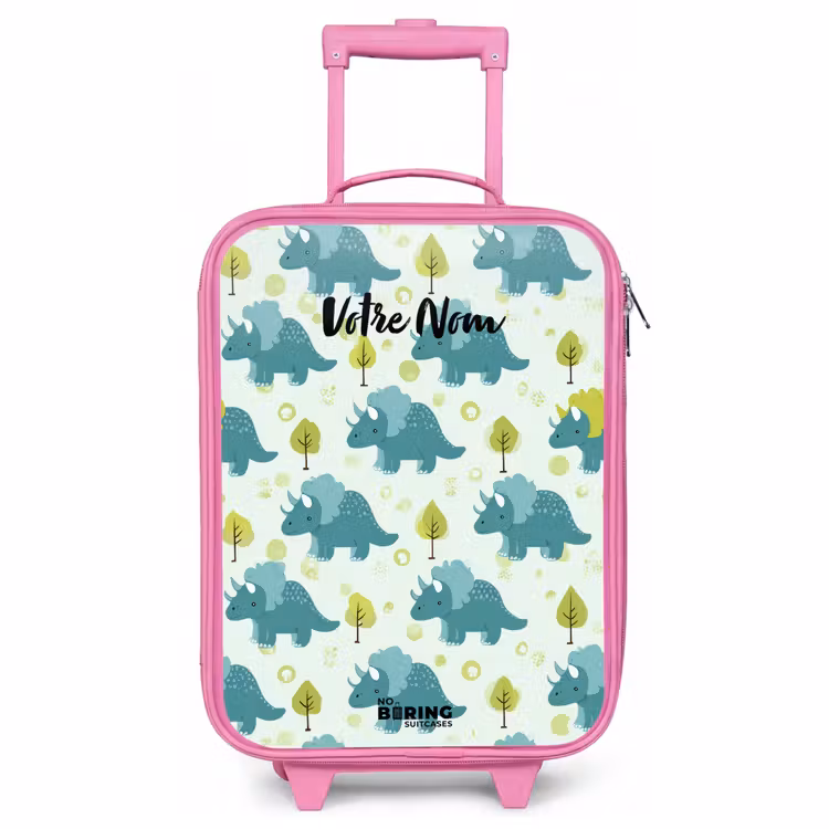Valise enfant - Rose - Dinos - Motif - Nature — 1