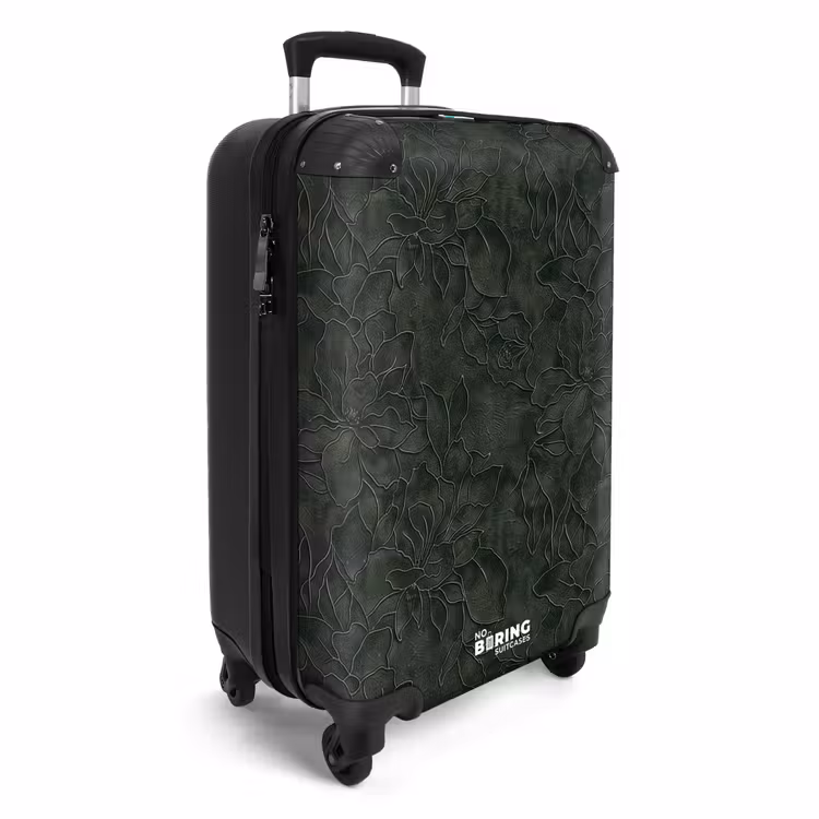 Valise - Fleurs - Lignes - Vert — 2
