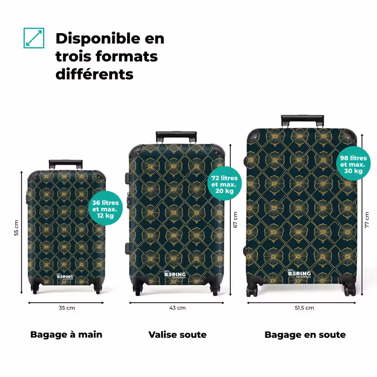 Valise - Géométrique - Elégant - Vert — 3